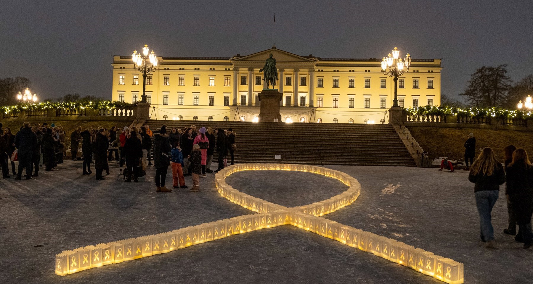 Lysmarkering Slottsplassen 2023 Redigert Foto Andre Clemetsen