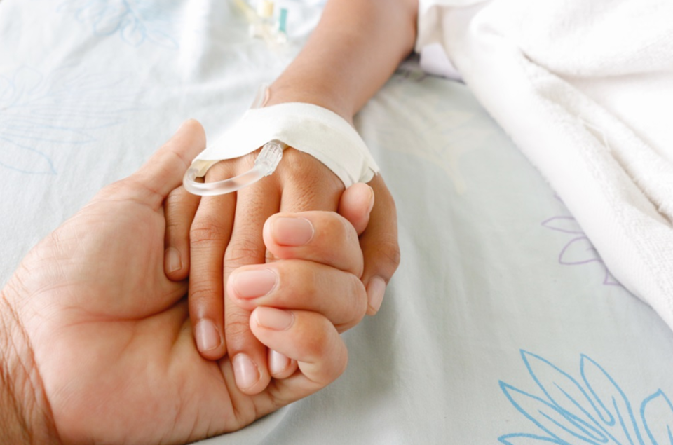 Barnekreft Hender Illustrasjonsbilde